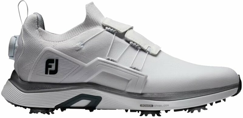 Golfsko til mænd Footjoy Hyperflex BOA Mens Golf Shoes White/White/Black 40,5