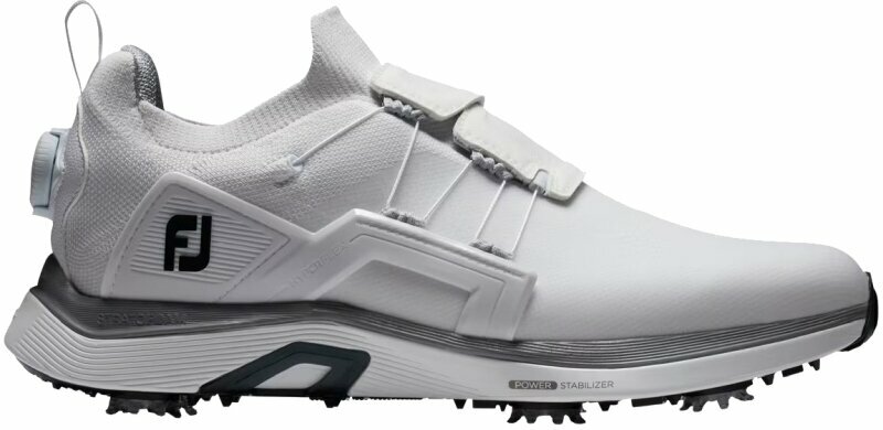 Calzado de golf para hombres Footjoy Hyperflex BOA Mens Golf Shoes White/White/Black 43