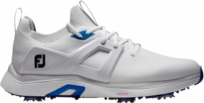 Férfi golfcipők Footjoy Hyperflex Mens Golf Shoes White/White/Grey 42