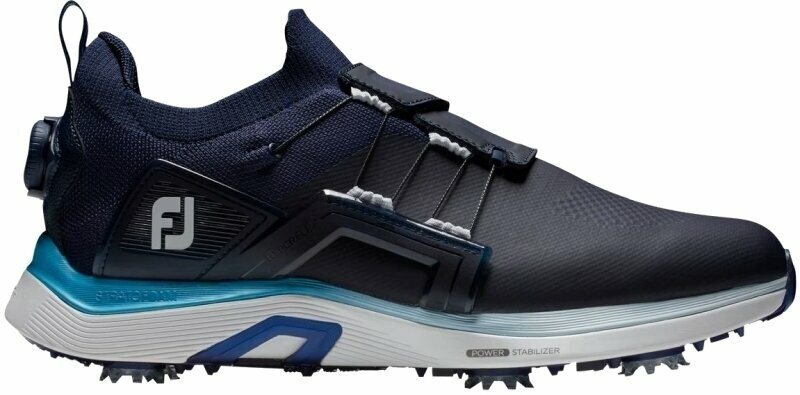 Calçado de golfe para homem Footjoy Hyperflex BOA Mens Golf Shoes Navy/Blue/White 43