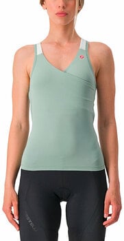 Cycling jersey Castelli Solaris W Top Tank Top Defender Green/Ivory M - 1
