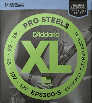 Struny pro 5-strunnou baskytaru D'Addario EPS300-5 - 1