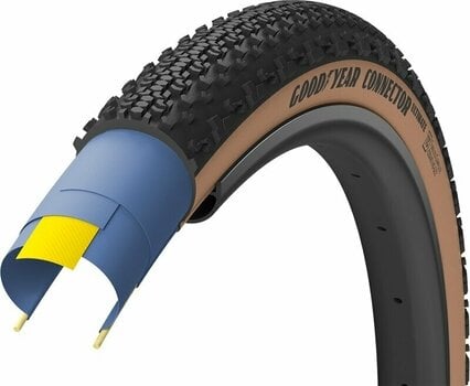 Road bike tyre Goodyear Connector Ultimate Tubeless Complete 29/28" (622 mm) 40.0 Black/Tan Folding Road bike tyre - 1