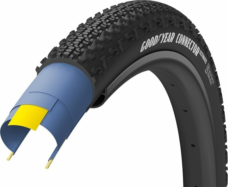 Pneu pour vélo de route Goodyear Connector Ultimate Tubeless Complete 29/28" (622 mm) 50.0 Black En kevlar Pneu pour vélo de route