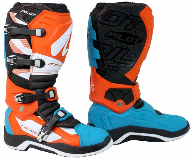 Motorcycle Boots Forma Boots Pilot White/Orange/Aqua 39 Motorcycle Boots