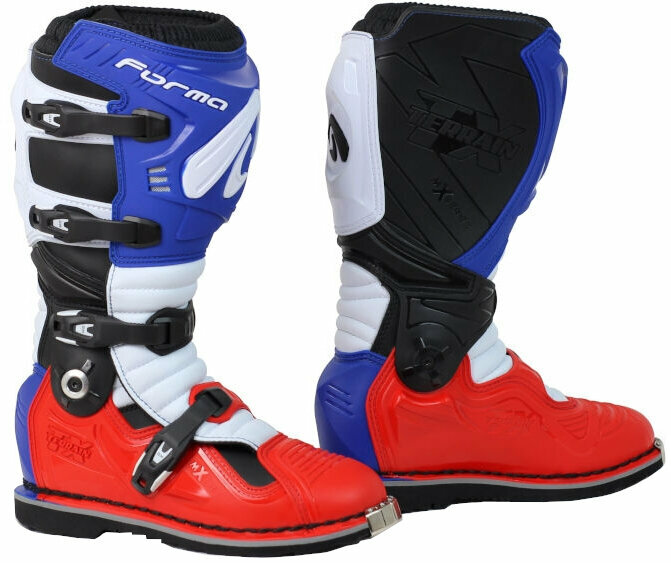 Cizme de motocicletă Forma Boots Terrain Evolution TX Red/Blue/White/Black 40 Cizme de motocicletă