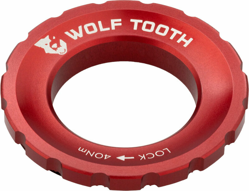 Fékadapter / Alkatrész Wolf Tooth Centerlock Rotor Lockring Red Fékadapter / Alkatrész