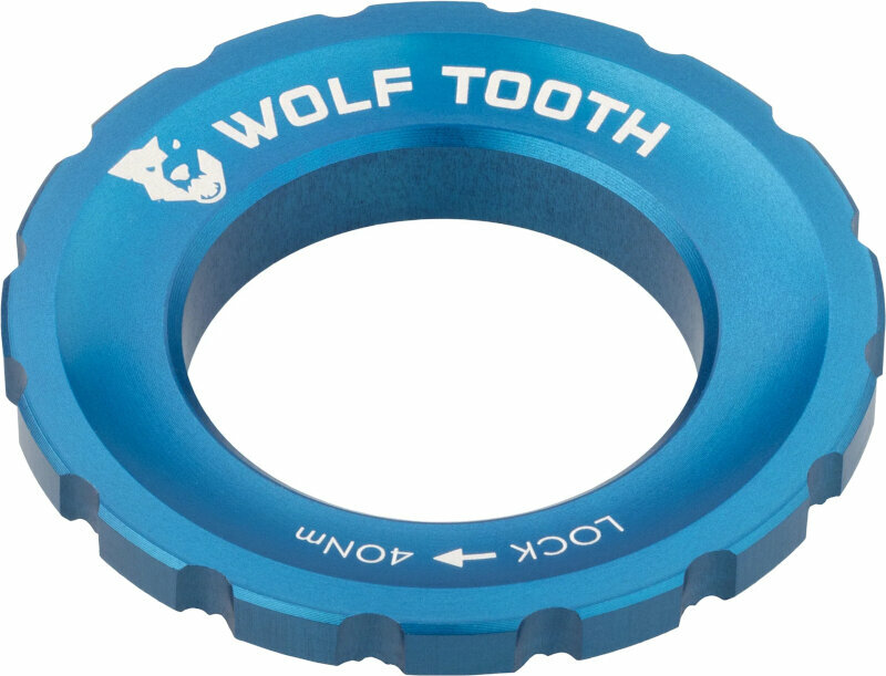 Rezervni del / Adapter za zavore Wolf Tooth Centerlock Rotor Lockring Blue Rezervni del / Adapter za zavore
