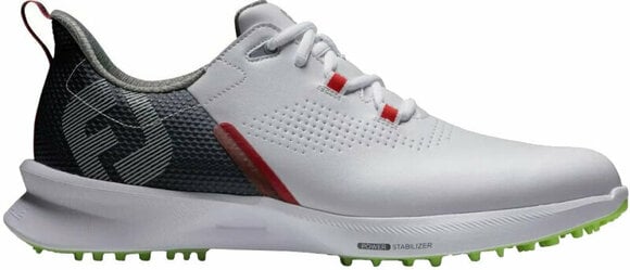 Férfi golfcipők Footjoy FJ Fuel Mens Golf Shoes White/Navy/Lime 41 - 1