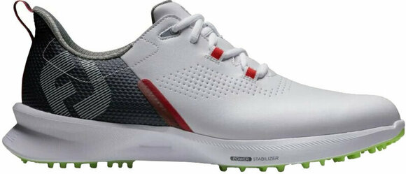 Férfi golfcipők Footjoy FJ Fuel Mens Golf Shoes White/Navy/Lime 42 - 1