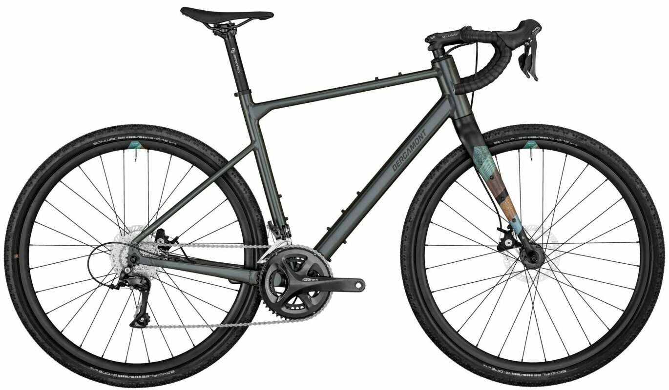 Rower Gravel / Cyclocross Bergamont Grandurance 4 Shimano Sora RD-R3000 2x9 Shiny Greenish Grey 55 Shimano 2023