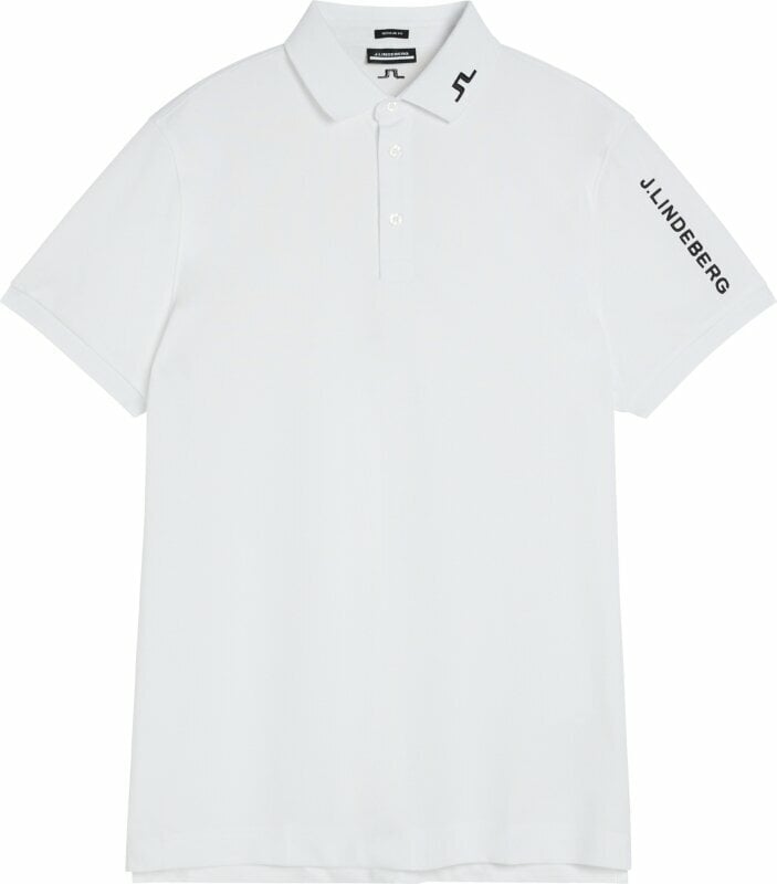 Polo Shirt J.Lindeberg Tour Tech Regular Fit Golf Polo White S Polo Shirt