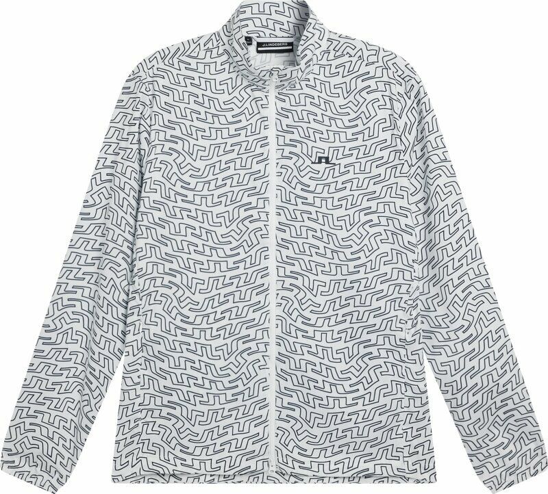 J.Lindeberg Ash Light Packable Golf Jacket Print White Outline Bridge Swirl S