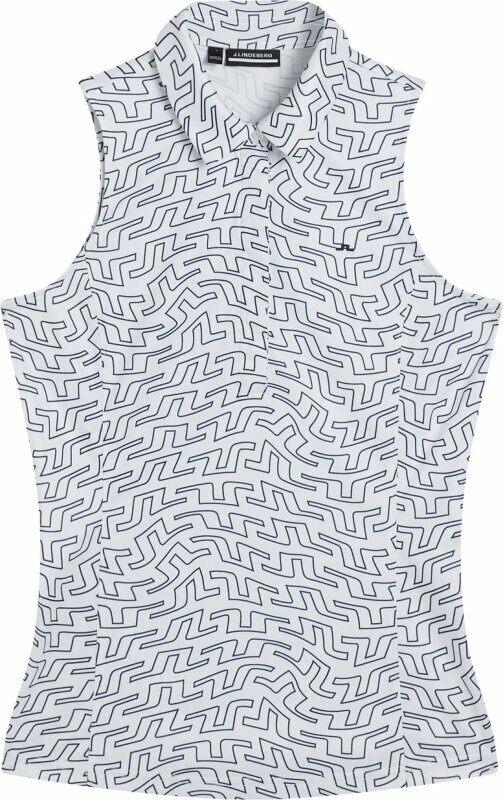 Риза за поло J.Lindeberg Dena Print Sleeveless Golf Top White Outline Bridge Swirl XL