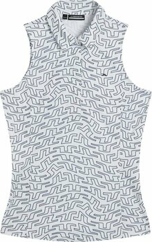 Camiseta polo J.Lindeberg Dena Print Sleeveless Golf Top White Outline Bridge Swirl XS - 1