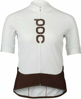 Велосипедна тениска POC Essential Road Logo Jersey Hydrogen White/Axinite Brown XS Джърси - 1