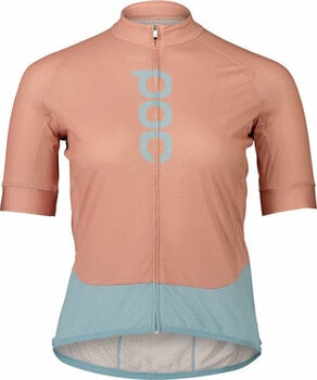 Fietsshirt POC Essential Road Women's Logo Jersey Jersey Rock Salt/Mineral Blue L - 1