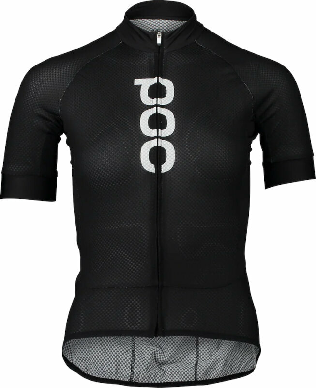 Mez kerékpározáshoz POC Essential Road Logo Jersey Dzsörzi Uranium Black L