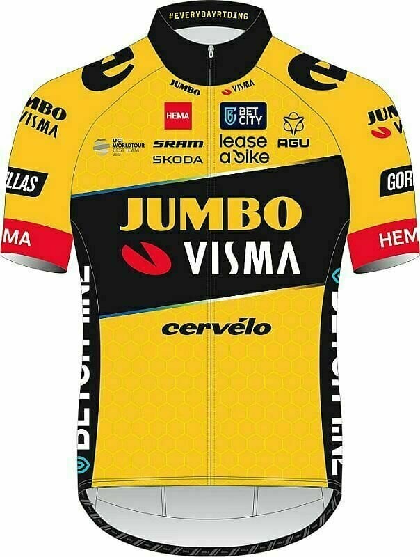 Maillot de cyclisme Agu Jumbo-Visma SS Jersey Replica Men Maillot Jonas Vingegaard L