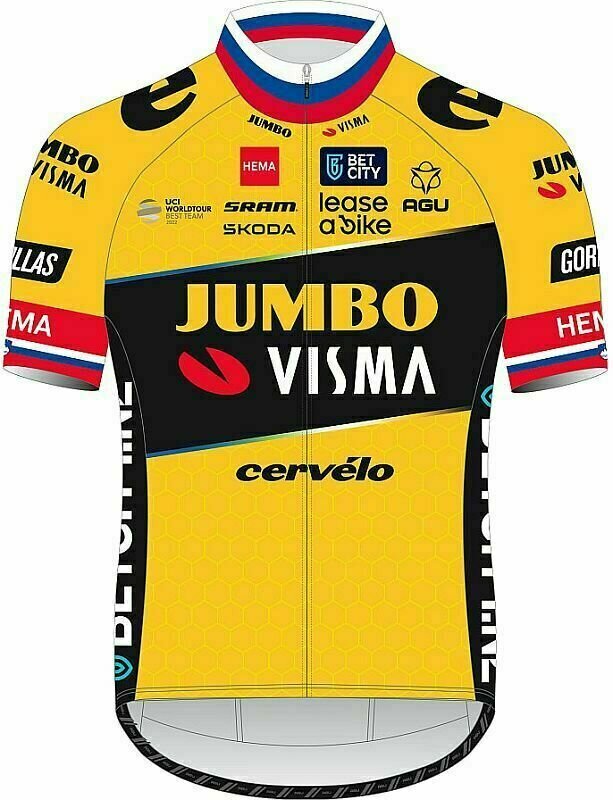 Cycling jersey Agu Jumbo-Visma SS Jersey Replica Men Jersey Primoz Roglic L