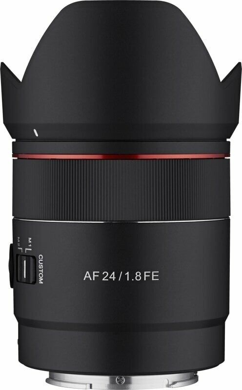 Lens for photo and video
 Samyang AF 24mm f/1.8 Sony FE