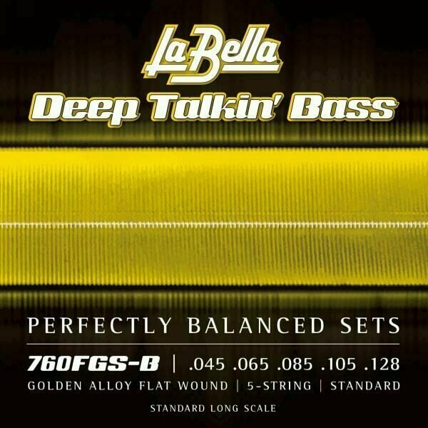 Struny pre 5-strunovú basgitaru LaBella 760FGS-B Deep Talkin' Bass Standard 45-128