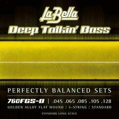 Saiten für 5-saitigen E-Bass, Saiten für 5-Saiter E-Bass La Bella 760FGS-B Deep Talkin' Bass Standard 45-128 Saiten für 5-saitigen E-Bass, Saiten für 5-Saiter E-Bass