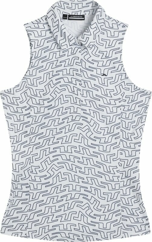 Camiseta polo J.Lindeberg Dena Print Sleeveless Golf Top White Outline Bridge Swirl M Camiseta polo