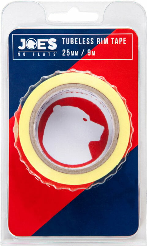 Schläuche Joe's No Flats Tubeless Rim Tape 9 m 25 mm Yellow Felgenbänder