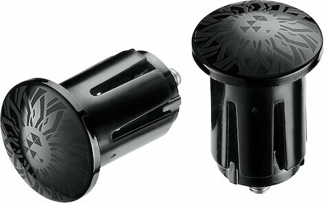 Fita de guiador Ciclovation Advanced UFO Turbo End Plugs Mirror Black Fita de guiador