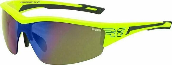 Cycling Glasses R2 Wheeller Neon Yellow/Grey/Blue Mirror Cycling Glasses - 1
