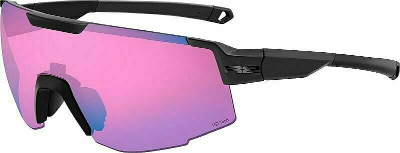 Cykelbriller R2 Edge Metallic Dark Grey/Pink/Blue Revo Cykelbriller
