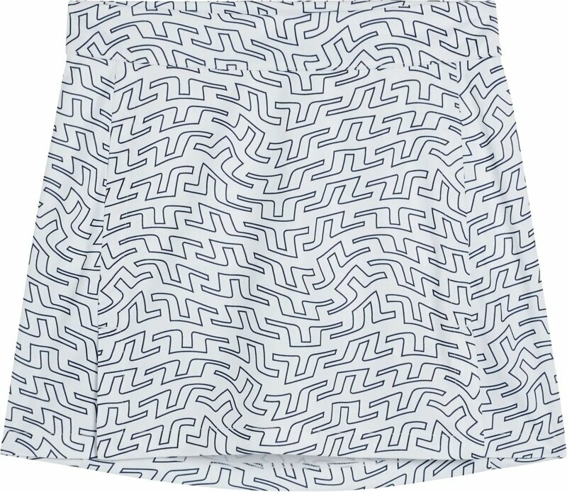 Kleid / Rock J.Lindeberg Amelie Print Golf Skirt White Outline Bridge Swirl L