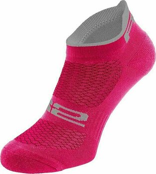 Kolesarske nogavice R2 Tour Bike Socks Pink/Grey M Kolesarske nogavice - 1
