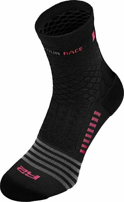 Cyklo ponožky R2 Mission Bike Socks Black/Neon Pink M Cyklo ponožky