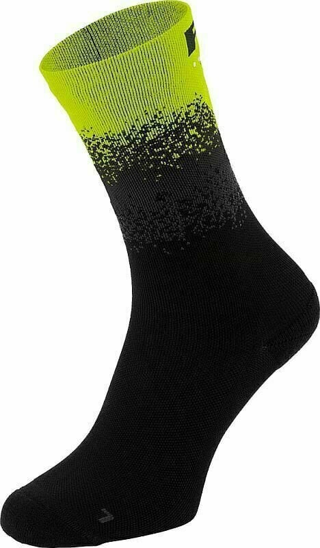Чорапи за колоездене R2 Steep Bike Socks Black/Neon Yellow M Чорапи за колоездене
