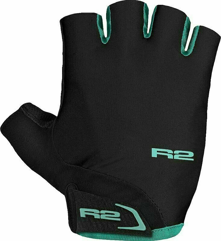 Cyklistické rukavice R2 Riley Bike Gloves Black/Mint Green XS Cyklistické rukavice