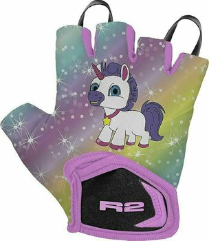 Kolesarske rokavice R2 Voska Bike Gloves Pink/Blue/Yellow 4 Years Kolesarske rokavice - 1