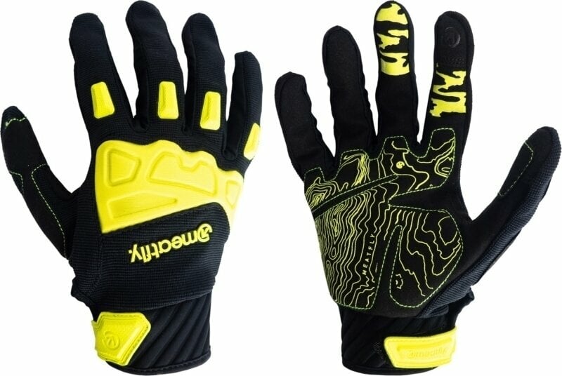 Fietshandschoenen Meatfly Irvin Bike Gloves Black/Safety Yellow XL Fietshandschoenen