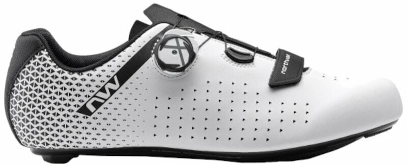 Chaussures de cyclisme pour hommes Northwave Core Plus 2 Shoes White/Black 38 Chaussures de cyclisme pour hommes