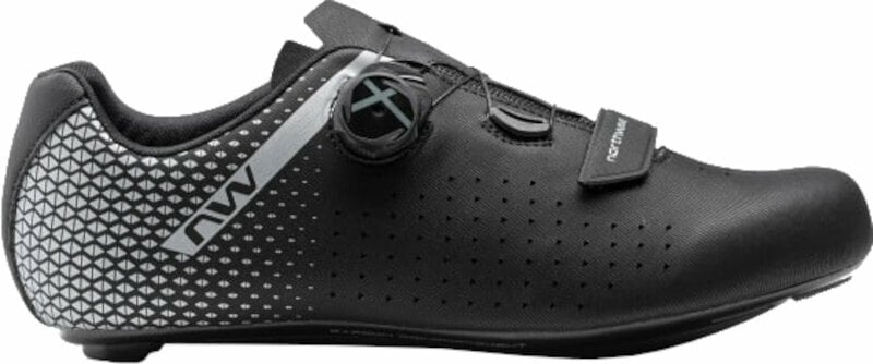 Pánská cyklistická obuv Northwave Core Plus 2 Wide Shoes Black/Silver 42 Pánská cyklistická obuv