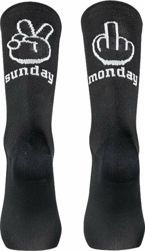 Чорапи за колоездене Northwave Sunday Monday Sock Black M Чорапи за колоездене