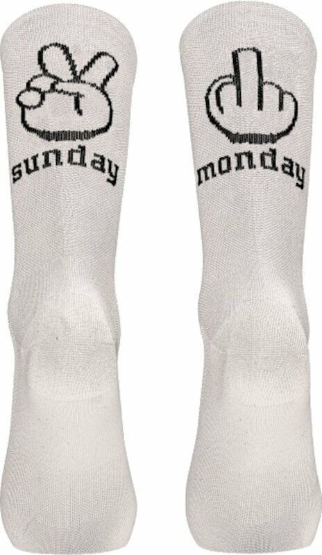 Biciklistički čarape Northwave Sunday Monday Sock White L Biciklistički čarape