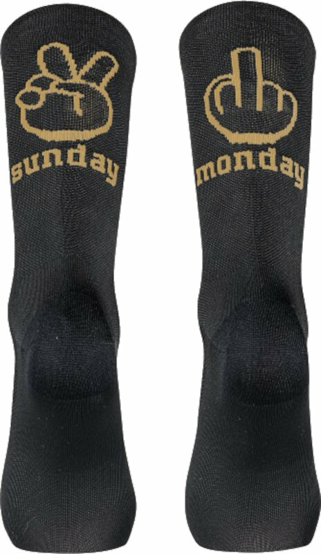 Cyklo ponožky Northwave Sunday Monday Sock Black/Gold L Cyklo ponožky