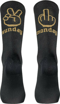 Kolesarske nogavice Northwave Sunday Monday Sock Black/Gold L Kolesarske nogavice - 1