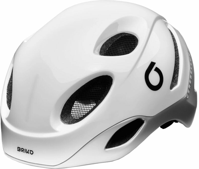 Каска за велосипед Briko E-One LED White Out/Silver L Каска за велосипед