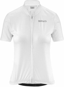 Mez kerékpározáshoz Briko Classic Lady Jersey Dzsörzi White/Grey Vapor S - 1