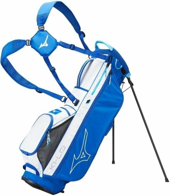Golfbag Mizuno K1LO Lightweight Stand Bag White/Blue Golfbag