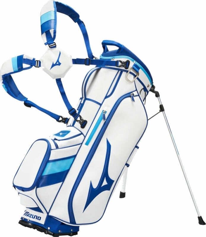 Golftaske Mizuno Tour Stand Bag White/Blue Golftaske