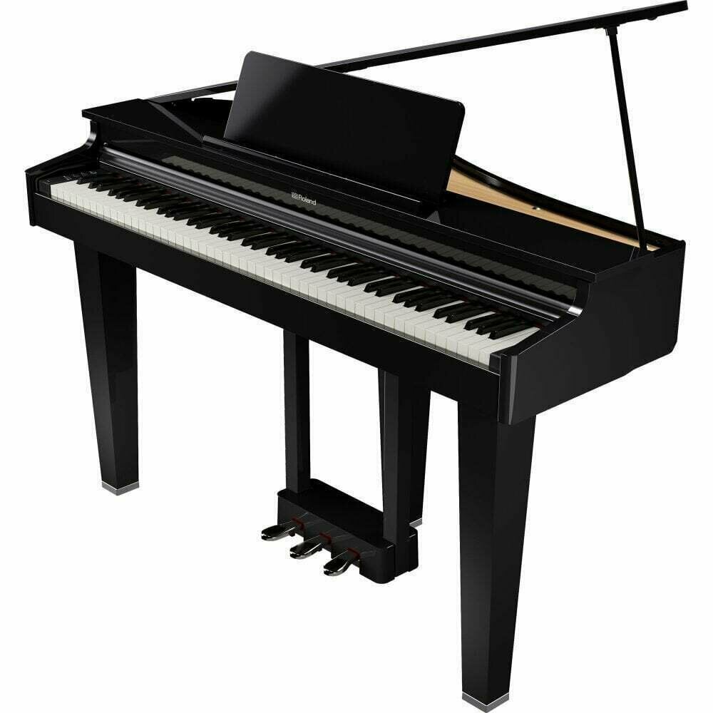 Piano grand à queue numérique Roland GP-3 Polished Ebony Piano grand à queue numérique